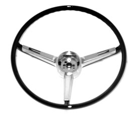 STEERING WHEEL, 67 NOVA - BLACK