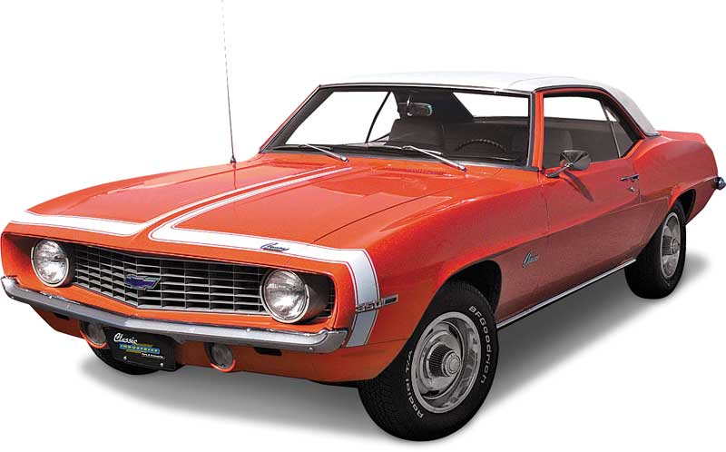 Stencil, 1969 Camaro SS Hood & Header White