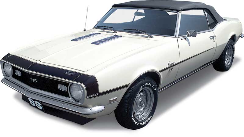 Stencil/Decal, 1968 Camaro SS - Black (Header, Fenders & Doors)