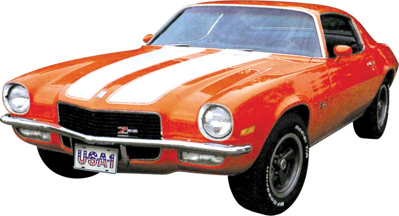 Stencil, 1970 Z/28 With Low Spoiler Or 1973 Z/28 With High Spoiler