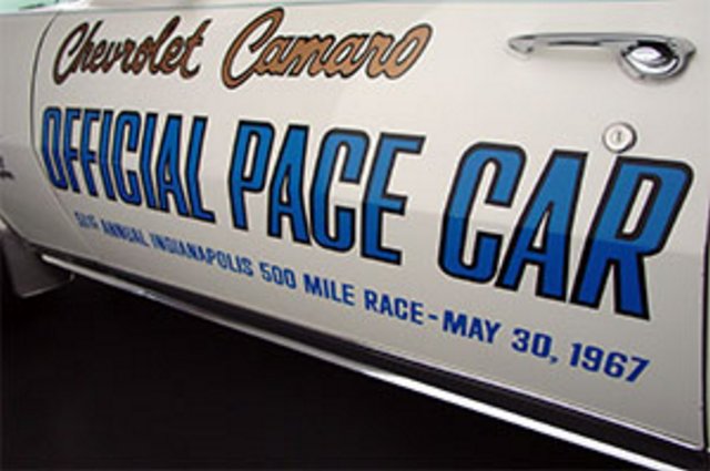 Decal, 1967 Camaro Pace Car - PR