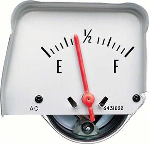 Gauge, 1968-1969 Camaro Fuel Silver Face
