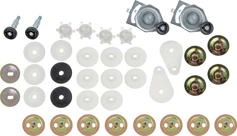Hardware And Roller, 1970-1981 Camaro Firebird Door Glass Mounting - Kit