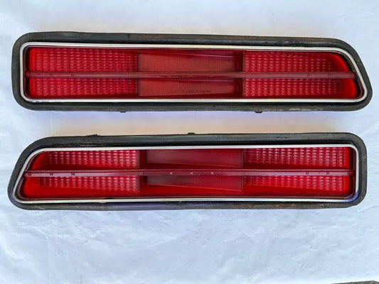 USED GM 1969 Chevrolet Camaro RS Tail Light Lens #5961329-1 #5961330-2  LH + RH