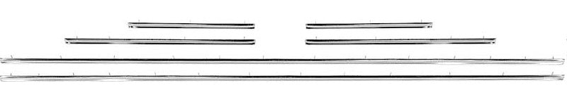 Molding, 1968 Camaro Standard Front Door Panel - 6 Pcs