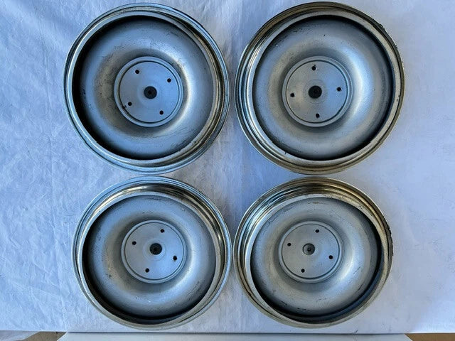 USED Chevy GM Rally 3 Tri-Bar Spinner Wheel Center Hub Caps SET