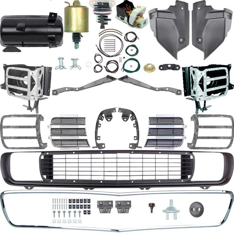 RS Headlight Kit, 1969 Camaro - Functional
