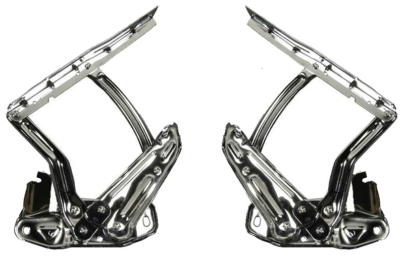 Chrome Hood Hinges, 1967-1969 Camaro, 1965-67 Chevelle 1966-67 Nova - PR