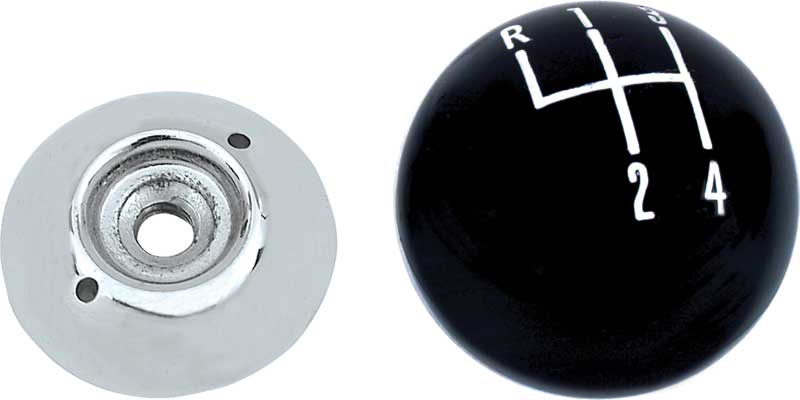 Black 4 Speed Shift Knob 5/16 Inch