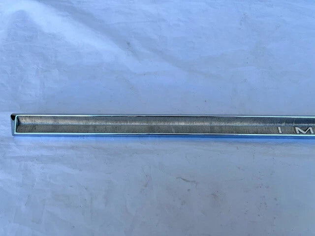 USED ORIGINAL GM 1964 CHEVROLET IMPALA GLOVE BOX DOOR EMBLEM CHROME TRIM MOLDING