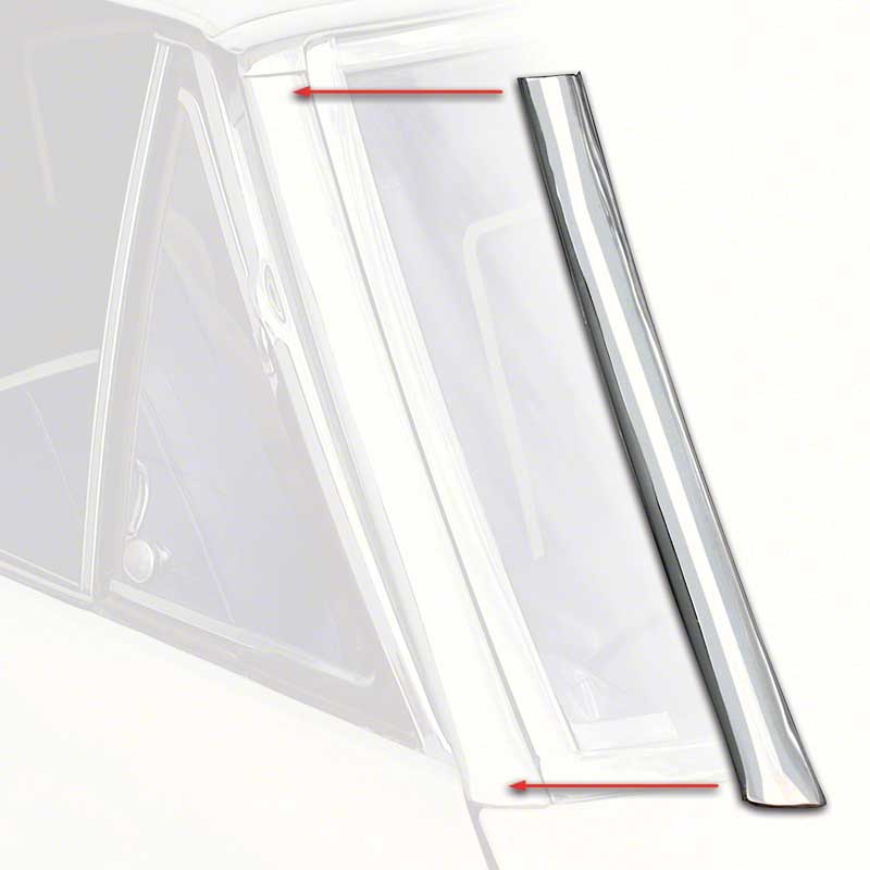 Molding, 1967-1969 Camaro Convertible Outside Pillar - RH