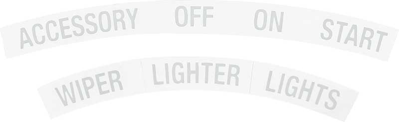 Bezel, 1967 Camaro Dash Bezel Stickers