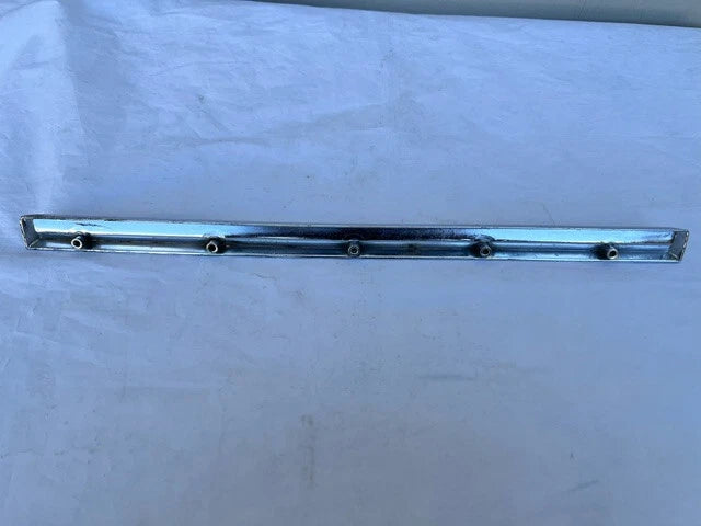 USED ORIGINAL GM 1964 CHEVROLET IMPALA GLOVE BOX DOOR EMBLEM CHROME TRIM MOLDING