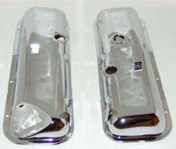 Valve Cover, 1965-1972 Nova With Power Brake Big Block Chrome With Drippers
