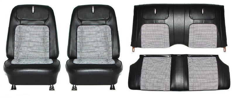 Seat Cover, 1968 Camaro Front & Rear Houndstooth Set