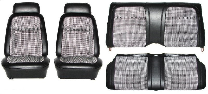 Seat Cover, 1969 Camaro Front & Rear Houndstooth Set