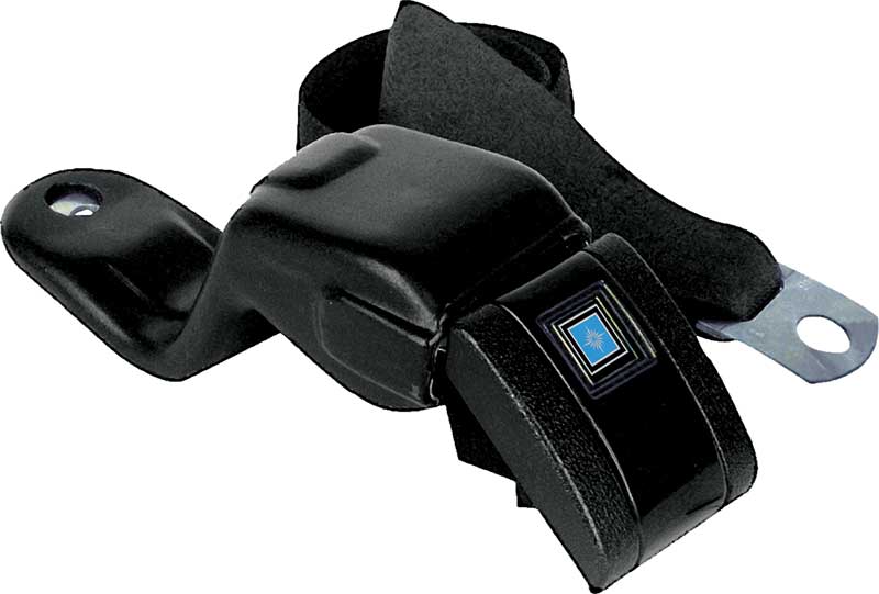 Seat Belt, 1967-1969 Camaro Standard Front Bucket Black - Retractable