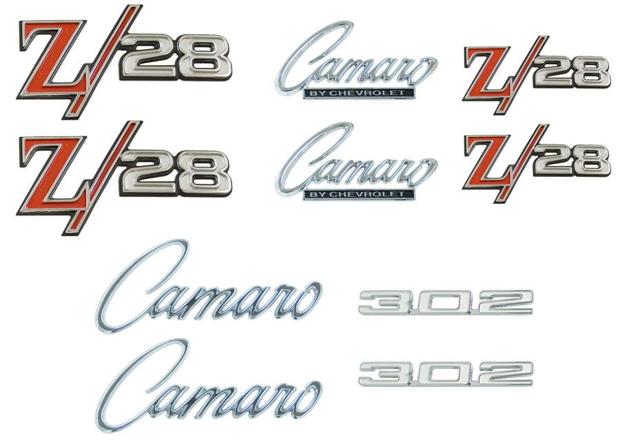 Emblem Kit, 1969 Camaro Z28 With Cowl Induction