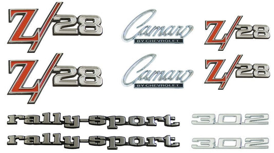 Emblem Kit, 1969 Camaro RS Z28 With Cowl Induction