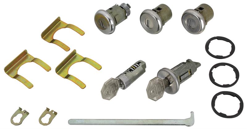 Lock Set, 1966 Chevelle Ignition, Door, Truck & Glove - Original Style Key