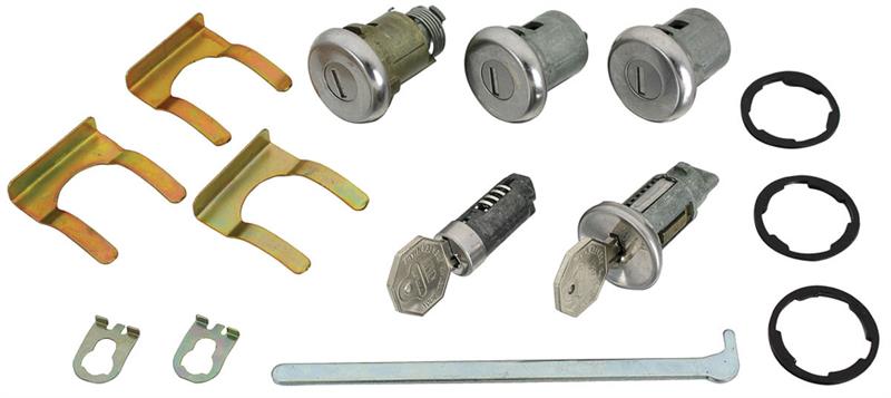 Lock Set, 1967 Chevelle Ignition, Door, Truck & Glove - Original Style Key
