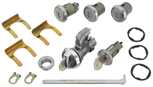Lock Set, 1968 Chevelle Nova Ignition, Door, Truck & Glove - Original Style Key