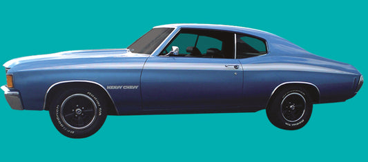 Stencil, 1971-1972 Heavy Chevy Chevelle Stripe - White