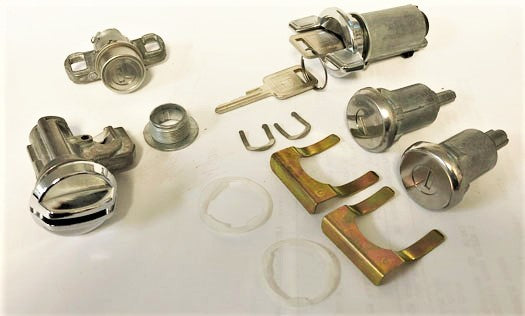 Lock Set, 1970-1973 Camaro Ignition, Door, Glove & Trunk- Long Cylinder