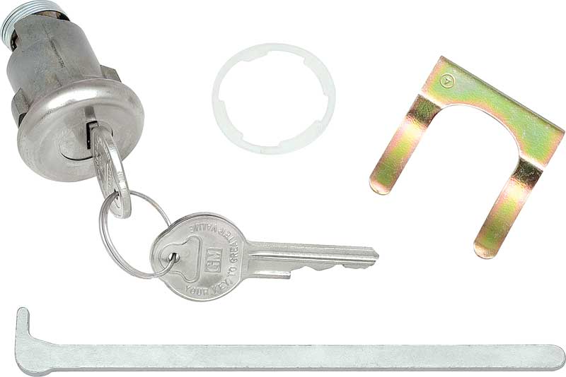 Lock, 1967 Camaro Trunk Original Key With Rod & Gasket