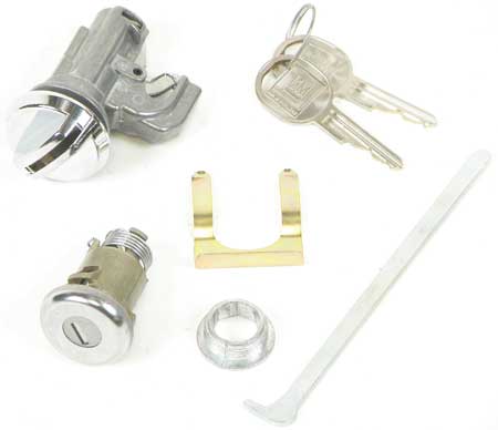 Lock, 1969 Camaro Glove And Trunk With Rod & Gasket