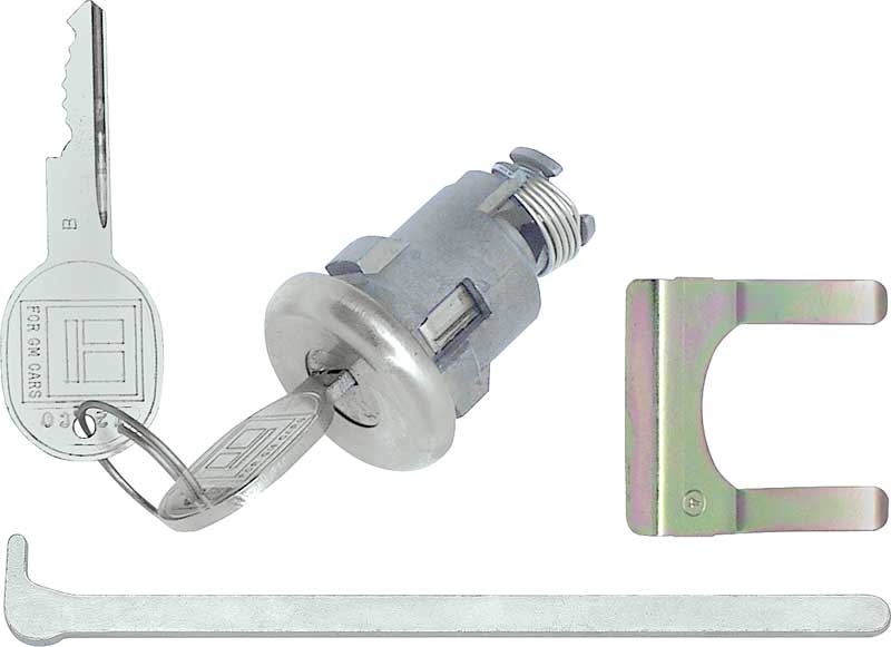 Lock, 1967 Camaro Trunk Later Key With Rod & Gasket