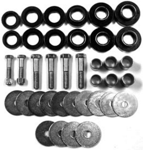 Bushings, 1968-1974 Nova Complete Body Mount  - Polyurethane With Hardware And Sleeves