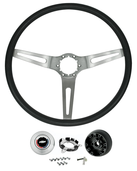 Steering Wheel Kit, 1967-1968 Camaro Chevelle Nova 1967-1972 Truck Sport - Black