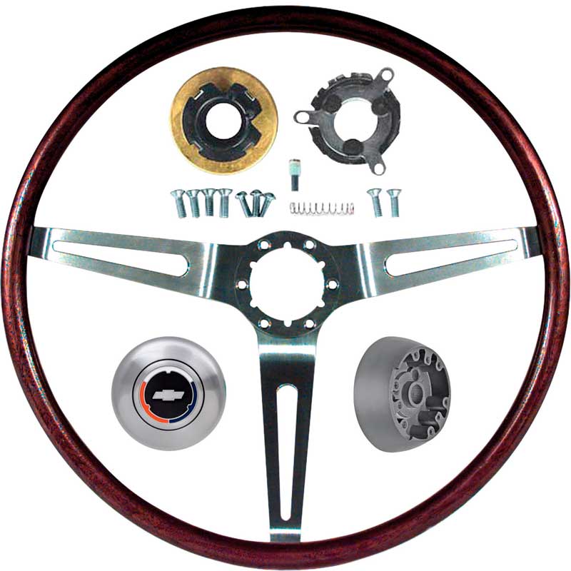 Steering Wheel Kit, 1969 Camaro Rosewood