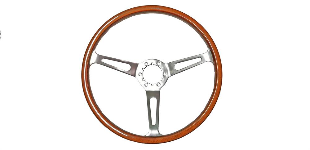 Steering Wheel, 3 Spoke Walnut Wood