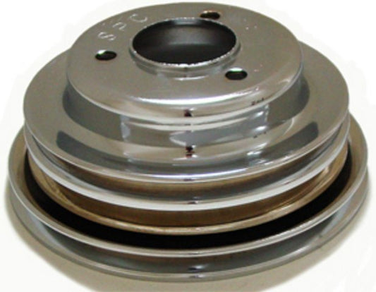 Pulley, Big Block Long Water Pump Crank 3 Groove-Chrome