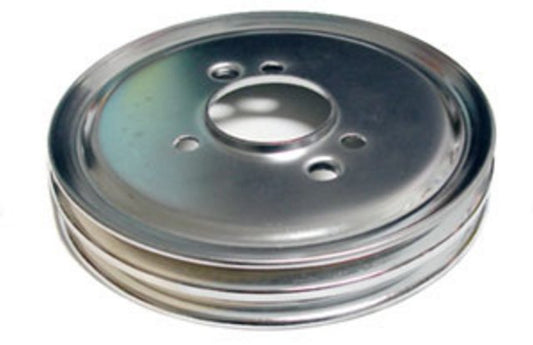 Pulley, Big Block Short Water Pump Crank 2 Groove Chrome