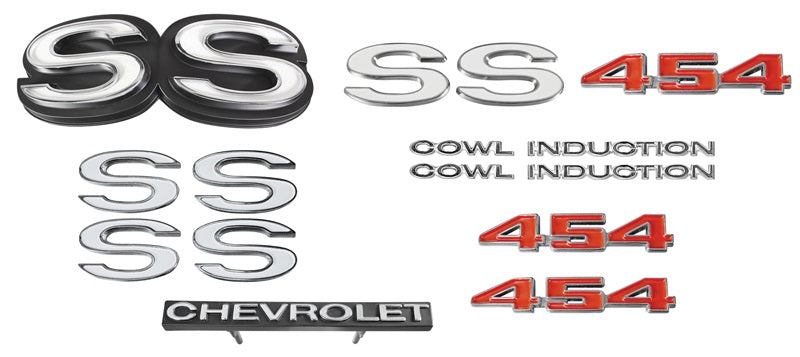Emblem Kit, 1972 El Camino SS 454 With Cowl Induction