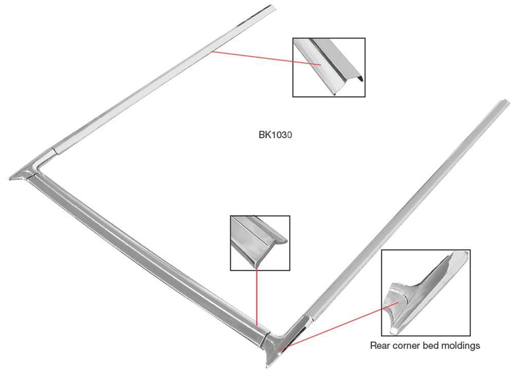 Molding Set, 1964-1967 El Camino Bed
