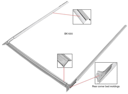 Molding Set, 1964-1967 El Camino Bed
