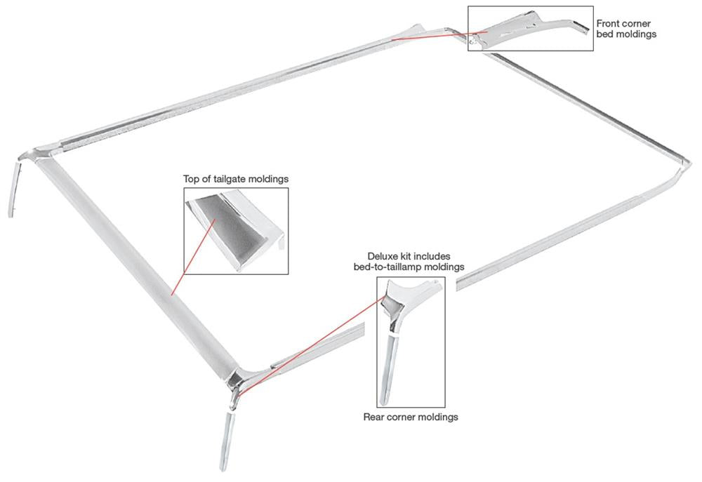 Molding Set, 1968-1972 El Camino Bed