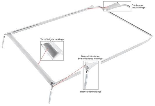 Molding Set, 1968-1972 El Camino Bed