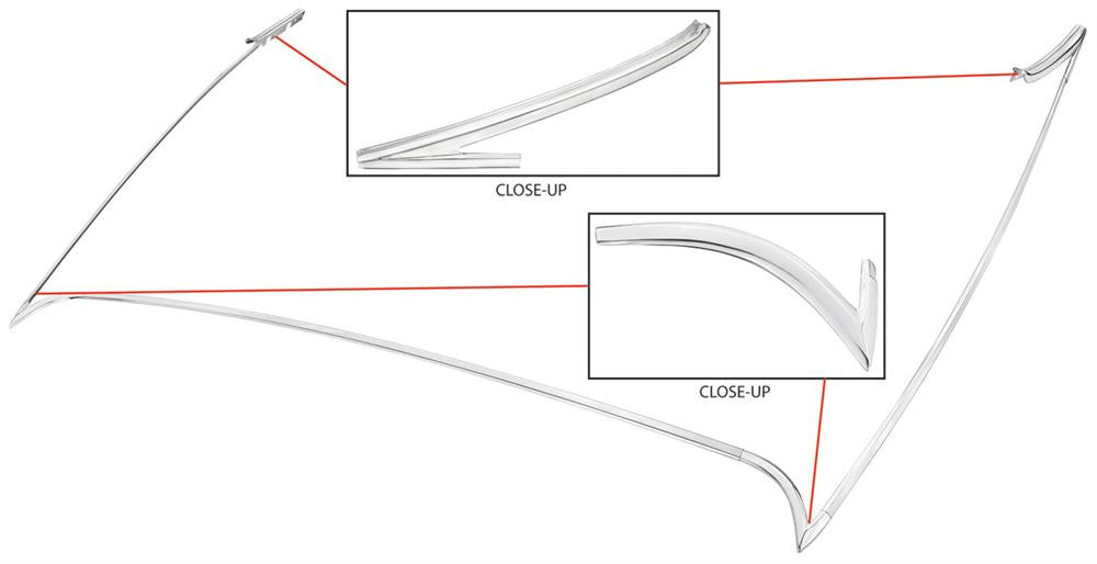 Molding, 1968-1969 Chevelle Vinyl Top Set