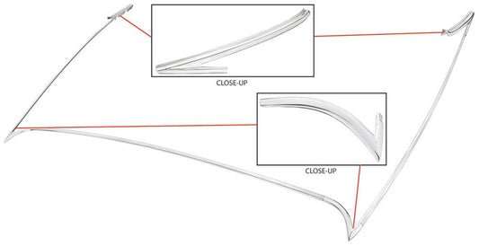 Molding, 1968-1969 Chevelle Vinyl Top Set
