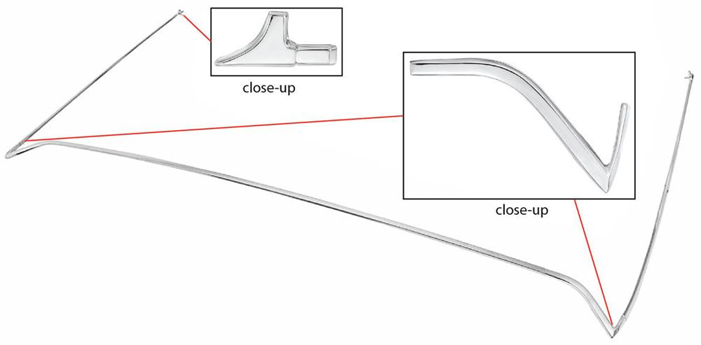 Molding, 1970-1972 Chevelle Vinyl Top Set