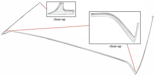 Molding, 1970-1972 Chevelle Vinyl Top Set