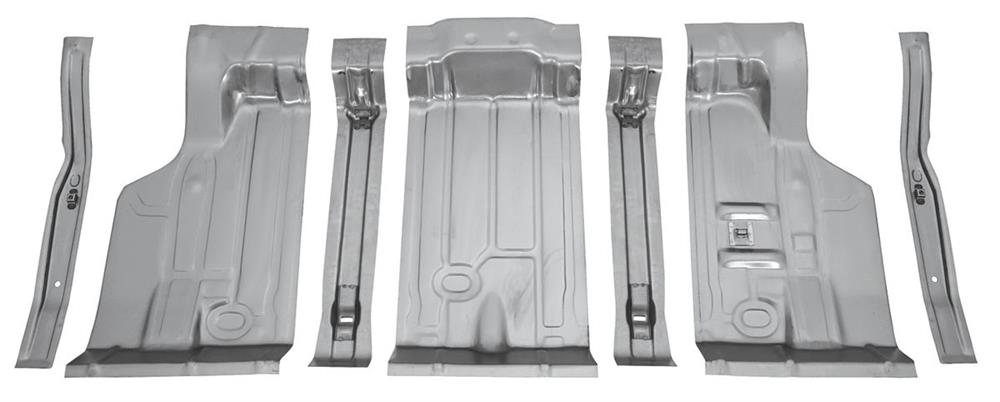 Trunk Pan, 1968-1972 Chevelle Trunk Floor Kit - 7 Pcs
