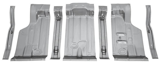 Trunk Pan, 1968-1972 Chevelle Trunk Floor Kit - 7 Pcs