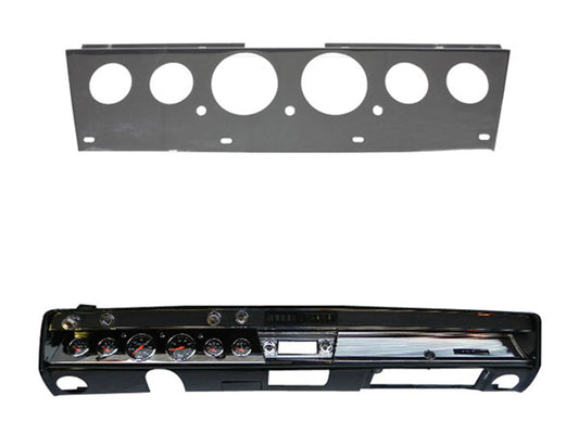 Dash Insert, 1966-1967 Chevelle El Camino Analog Chrome