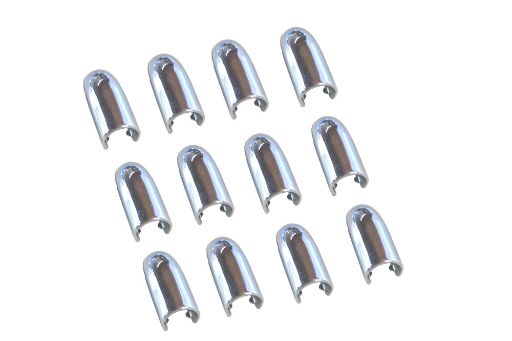 Cap, Chevelle El Camino Bucket Seat Chrome End-12Pc